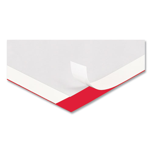 Self Adhesive Sign Holders, 11 x 17 Insert, Clear with Red Border, 2/Pack