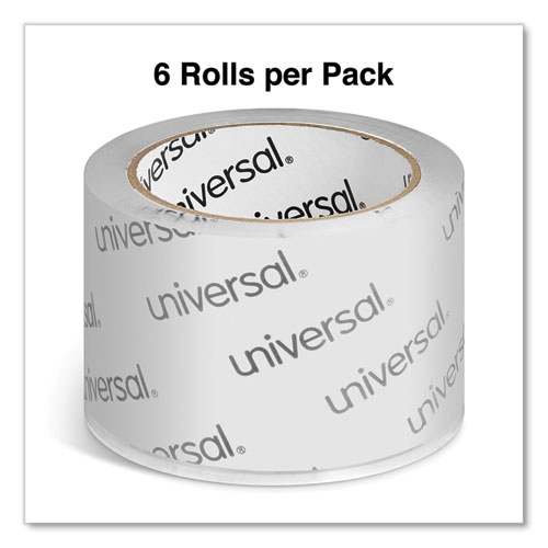 Image of Universal® Extra-Wide Moving And Storage Packing Tape, 3" Core, 2.83" X 54.7 Yd, Clear, 6/Pack