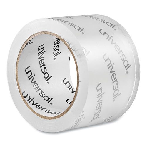 Image of Universal® Extra-Wide Moving And Storage Packing Tape, 3" Core, 2.83" X 54.7 Yd, Clear, 6/Pack