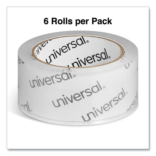 Image of Universal® Moving And Storage Packing Tape, 3" Core, 1.88" X 54.6 Yd, Clear, 6/Pack