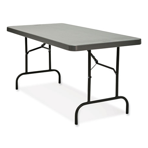 Iceberg Indestructable Commercial Folding Table, Rectangular, 60" X 30" X 29", Charcoal Top, Charcoal Base/Legs