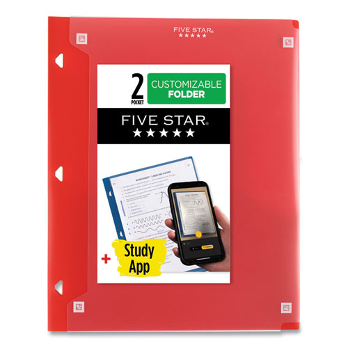 Image of Five Star® Two-Pocket Portfolio Clear View, 11" X 8.5", Randomly Assorted