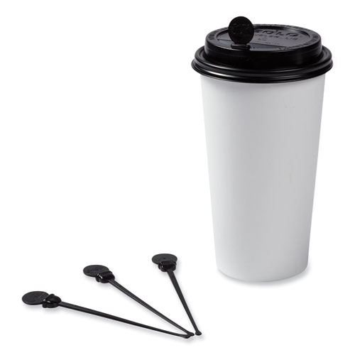 Beverage Plugs, 4.75", Black 2,000/Carton