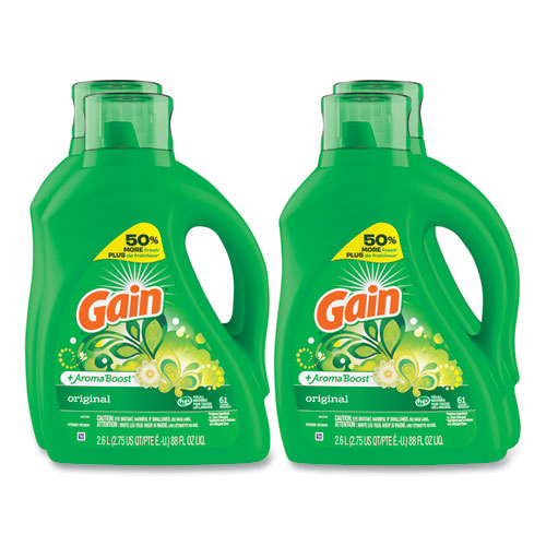 Gain® Liquid Laundry Detergent, Gain Original Scent, 46 oz Bottle, 6/Carton