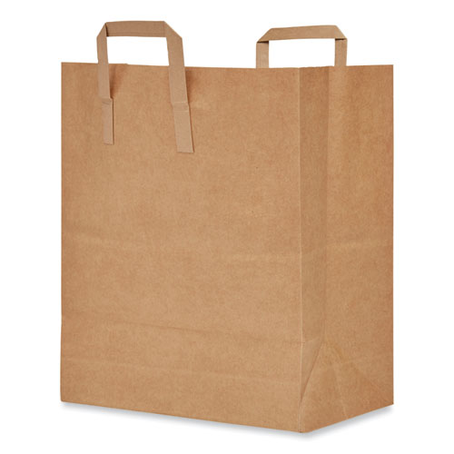 Ajm Packaging Corporation Handle Bag, 12" X 7" X 14", Brown, 300/Bundle