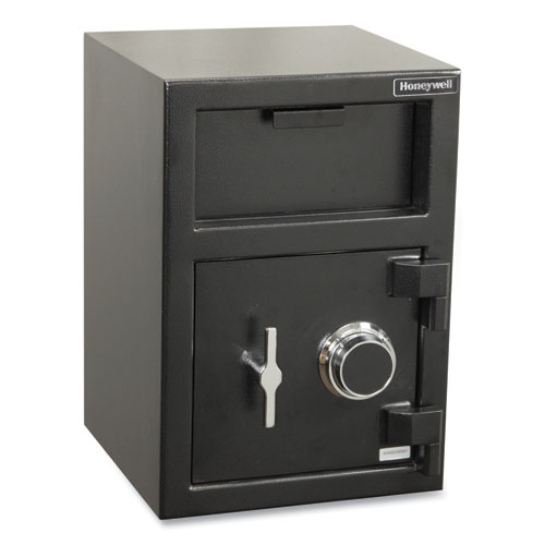 Steel Depository Safe with Combo Lock, 14 x 14.2 x 20, 1.06 cu ft, Black