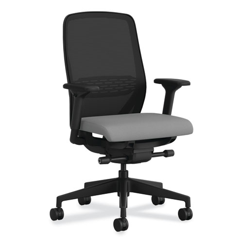 Image of Nucleus Series Recharge Task Chair, 16.63 to 21.13 Seat Height, Frost Seat, Black Back, Black Base