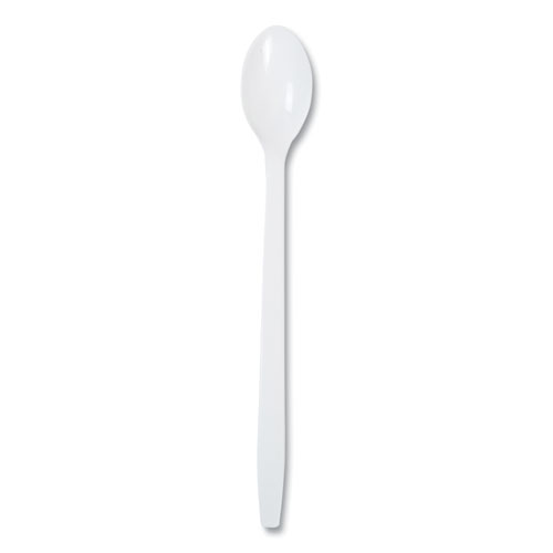 Image of Polypropylene Cutlery, Soda Spoon, 7.87", White, 1,000/Carton