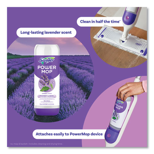 PowerMop Refill Cleaning Solution, Lavender Scent, 25.3 oz Refill Bottle, 6/Carton