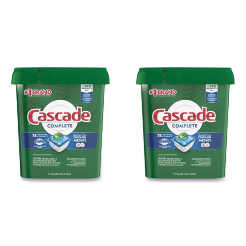 Cascade® ActionPacs, Fresh Scent, 22.5 oz Tub, 43/Tub, 6 Tubs/Carton