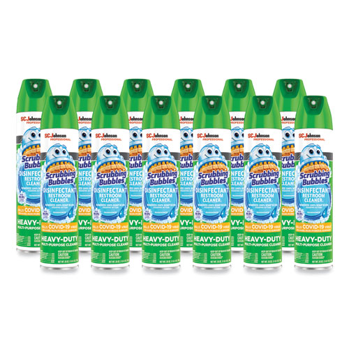 Scrubbing Bubbles® Disinfectant Restroom Cleaner Ii, Rain Shower Scent, 25 Oz Aerosol Spray