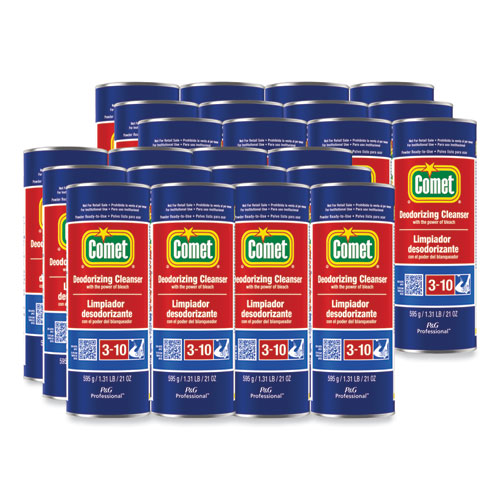 Comet® Deodorizing Cleanser With Bleach, Powder, 21 Oz Canister, 24/Carton