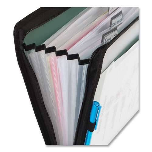 Image of Five Star® Expanding File, 7" Expansion, 7 Sections, Zipper Closure, Letter Size, Randomly Assorted Colors