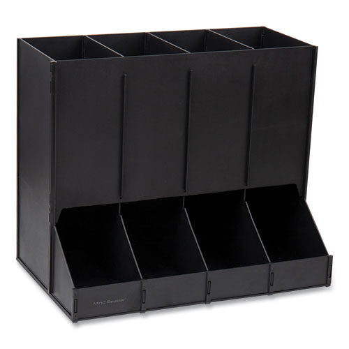 Anchor Collection 4-Compartment Single Serve Pod Countertop Dispenser, 14.25 x 9 x 12.15, Black