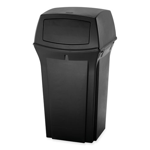 Rubbermaid Commercial Trash Can,45 gal.,Beige,Plastic FG917188BEIG