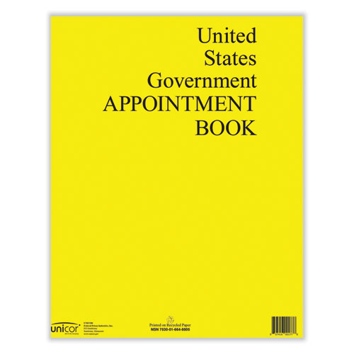 7530016648805 Weekly Appointment Book, 11 x 9, Lift Off Lemon Cover, 12-Month (Jan to Dec): 2024