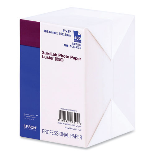 Image of SureLab Photo Paper, 4 x 6, Luster White, 400/Pack