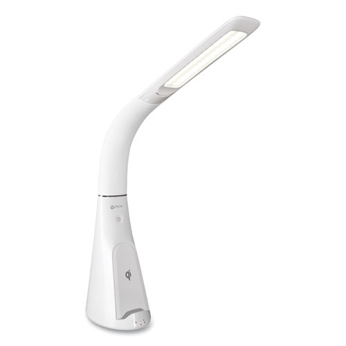 Wellness Series Sanitizing Purify LED Desk Lamp with Wireless Charging, 26" High, White, Ships in 4-6 Business Days