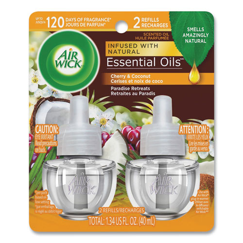 Image of Air Wick® Life Scents Scented Oil Refills, Paradise Retreat, 0.67 Oz, 2/Pack, 6 Packs/Carton