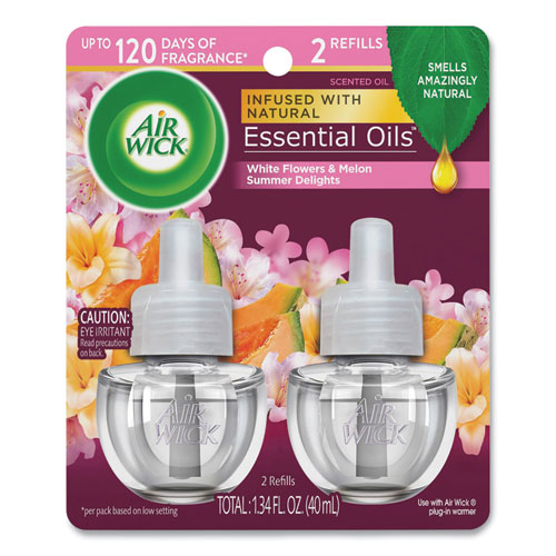 Image of Air Wick® Life Scents Scented Oil Refills, Summer Delights, 0.67 Oz, 2/Pack, 6 Packs/Carton