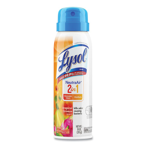 LYSOL® Neutra Air® 2 in 1 Disinfectant Spray III, Tropical Breeze, 10 oz Aerosol Spray, 6/Carton