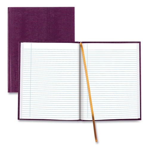 Executive Notebook with Ribbon Bookmark,1 Subject, Medium/College Rule, Grape Cover, (75) 10.75 x 8.5 Sheets