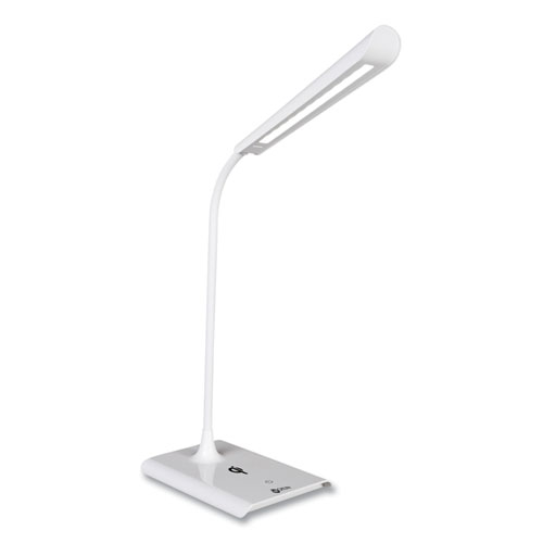Image of Wellness Series Power Up LED Desk Lamp, 13" to 21" High, White, Ships in 4-6 Business Days
