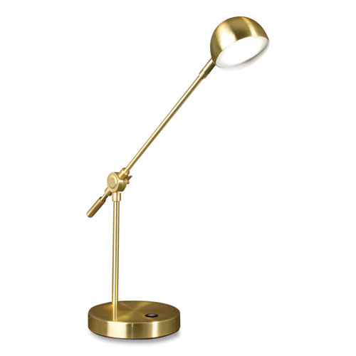 Wellness Series Direct LED Desk Lamp, 4" to 18" High, Brass