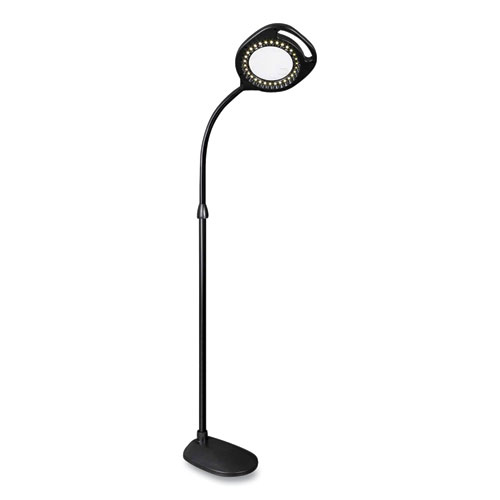 2-in-1 LED Magnifier Floor and Table Light, 39.5" High, Black, Ships in 4-6 Business Days