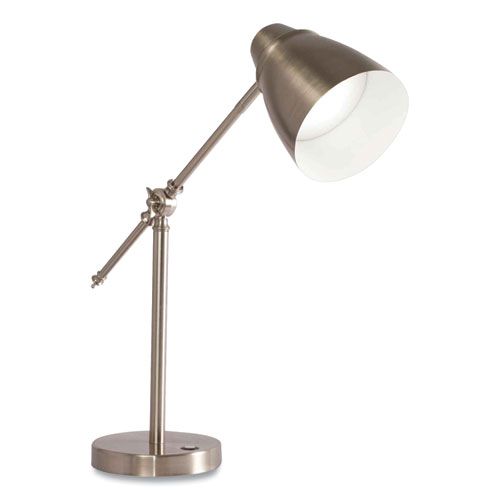 Wellness Series Harmonize LED Desk Lamp, 5" to 19" High, Silver, Ships in 1-3 Business Days