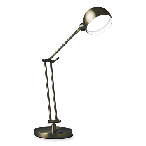 Image of Wellness Series Refine LED Desk Lamp, 27" High, Antiqued Brass, Ships in 4-6 Business Days