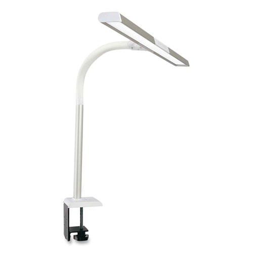 Wellness Series Perform LED Clamp Lamp with Three Color Modes, 16" to 24.75" High, White, Ships in 1-3 Business Days