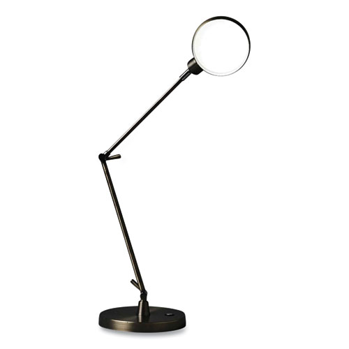 Wellness Series Refine LED Desk Lamp, 27" High, Antiqued Brass