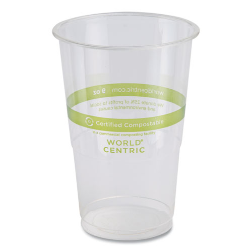 Image of PLA Clear Cold Cups, 9 oz, Clear, 2,000/Carton