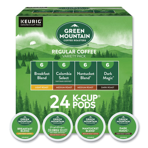 Image of Regular Variety Pack Coffee K-Cups, Assorted Flavors, 24/Box
