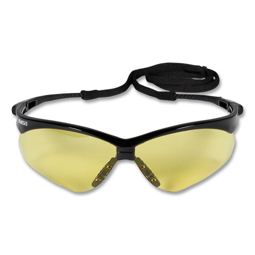Image of Kleenguard™ Nemesis Safety Glasses, Black Frame, Amber Lens