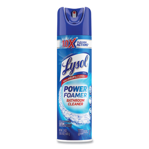 LYSOL® Brand Power Foam Bathroom Cleaner, 24 oz Aerosol Spray