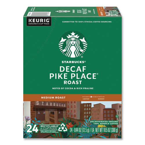 Pike Place Decaf Coffee K-Cups Pack, 24/Box