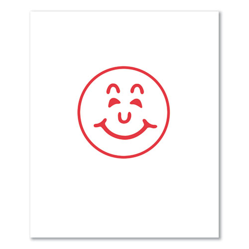 Image of Xstamper® Specialty Stamp, Smiley Face, 0.63 Dia, Red