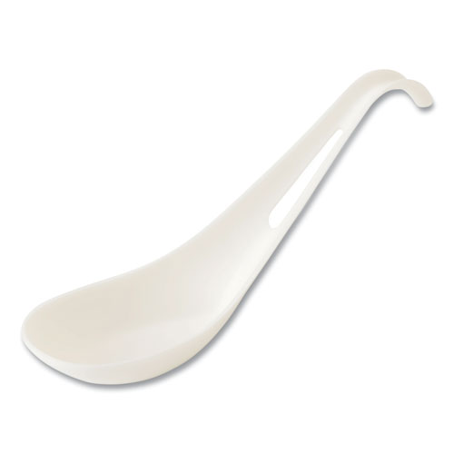 TPLA Compostable Cutlery, Asian Soup Spoon, White, 500/Carton