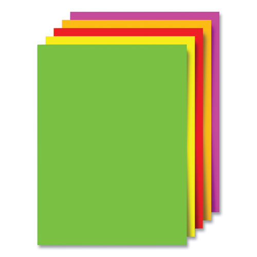 Royal Brites Premium Coated Poster Board, 11 x 14, Assorted Neon Colors, 5/Pack