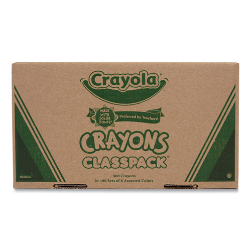 Crayola® Classpack Large Size Crayons, 50 Each of 8 Colors, 400/Box