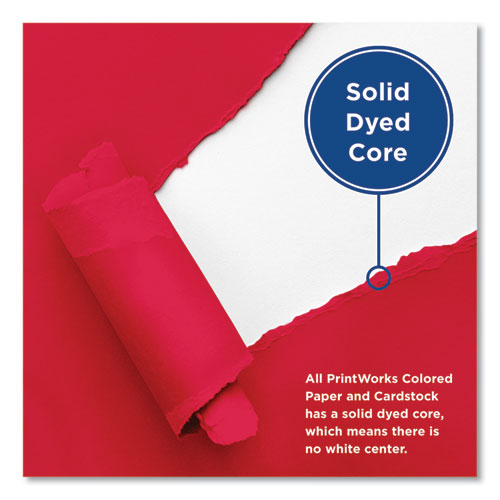 Color Paper, 24 lb Text Weight, 8.5 x 11, Red, 500/Ream