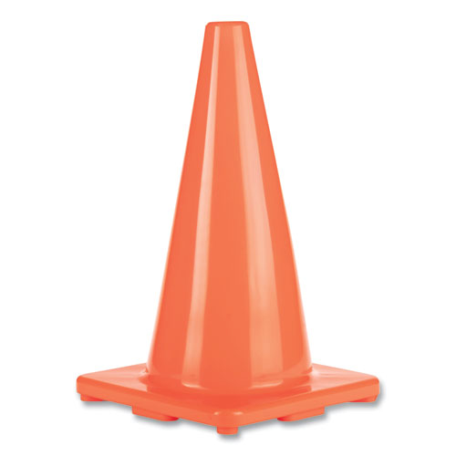 Champion Sports Hi-Visibility Vinyl Cones, 18" Tall, Orange