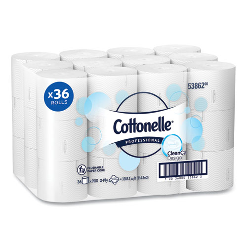 Cottonelle® Clean Care Bathroom Tissue, Septic Safe, 2-Ply, White, 900 Sheets/Roll, 36 Rolls/Carton