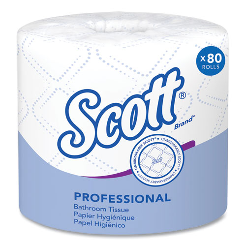 Essential Standard Roll Bathroom Tissue for Business, Septic Safe, 2-Ply,  White, 550 Sheets/Roll, 80/Carton