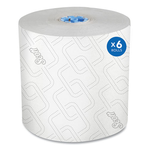 Scott® Pro Hard Roll Paper Towels with Elevated Scott Design for Scott Pro Dispenser, Blue Core Only, 1-Ply, 1,150 ft, 6 Rolls/CT