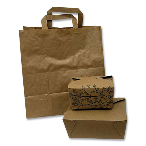Kraft Paper Bags, 11 x 7 x 12, Kraft Brown, 250/Carton