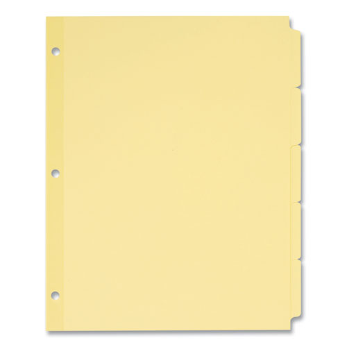 Avery® Write and Erase Plain-Tab Paper Dividers, 5-Tab, 11 x 8.5, Buff, 36 Sets