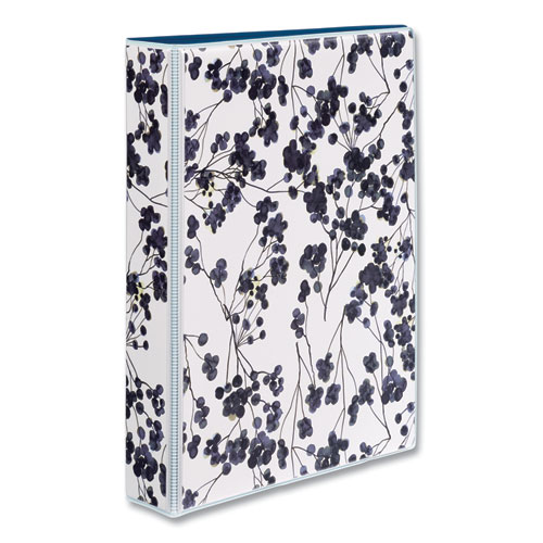 Avery® Durable Mini Size Non-View Fashion Binder with Round Rings, 3 Rings, 1" Capacity, 8.5 x 5.5, Floral/Navy